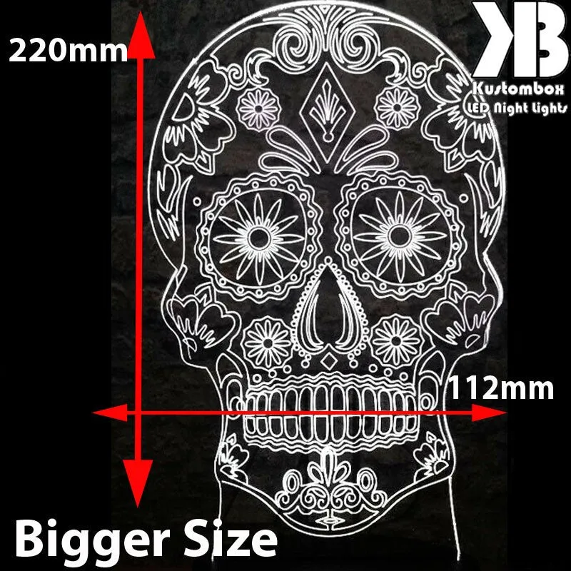 Skull Candy Day Of The Dead 3D LED Night Light Lamp