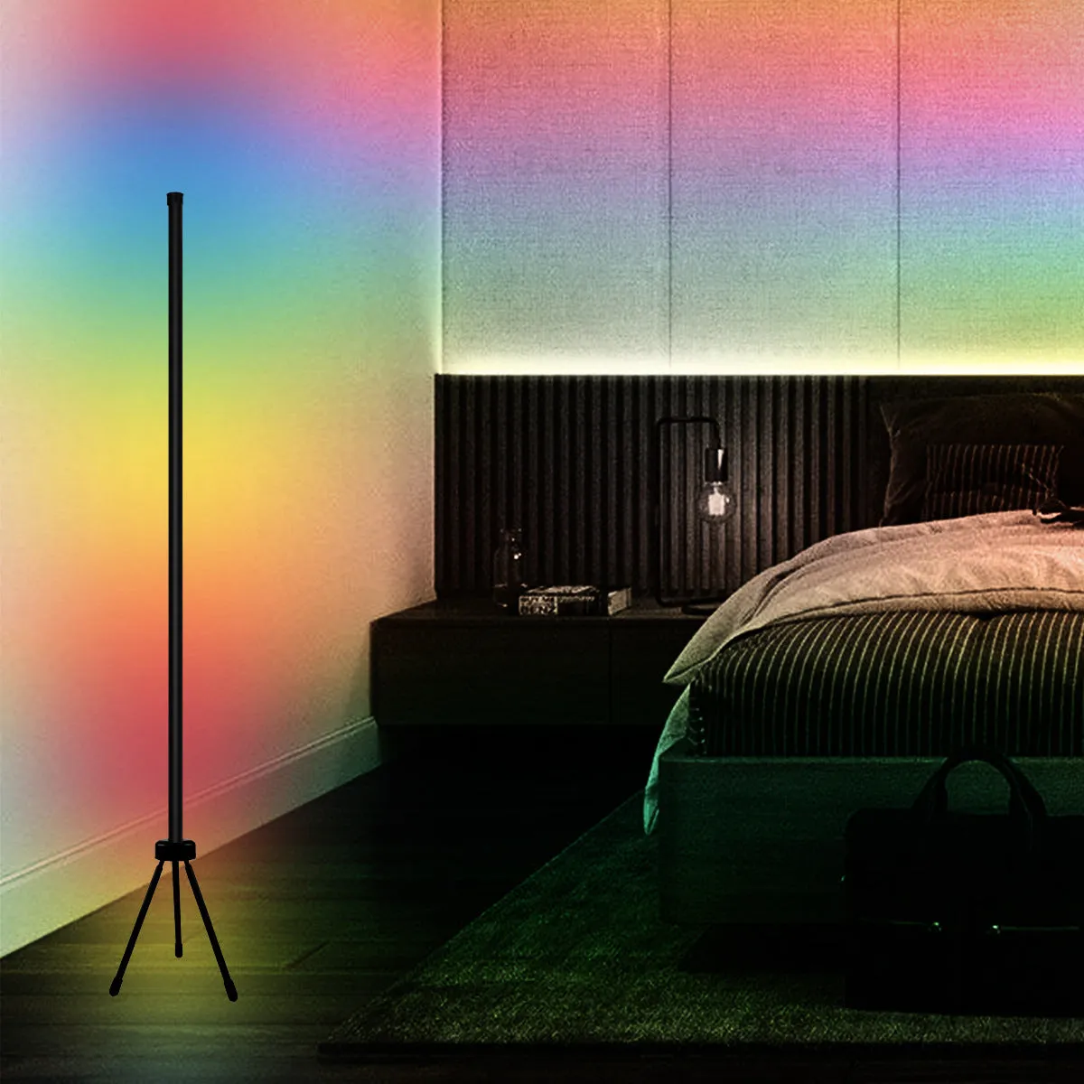 Smart APP RC Control LED RGB Floor Lamp with Music Sync