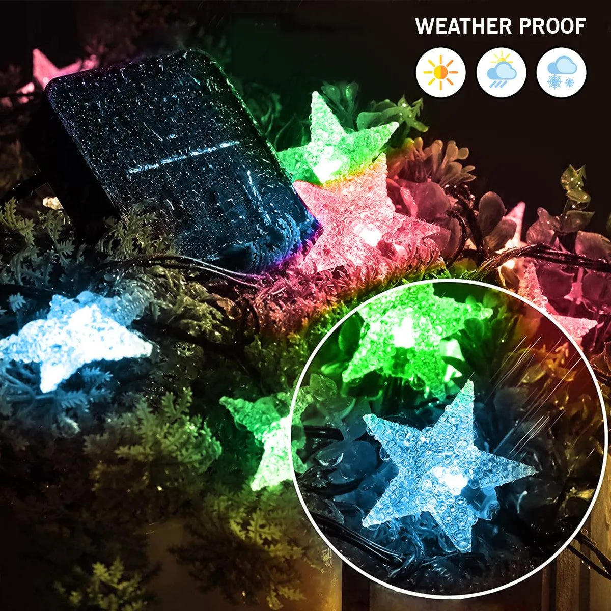 Solar Star String Lights For Outdoor