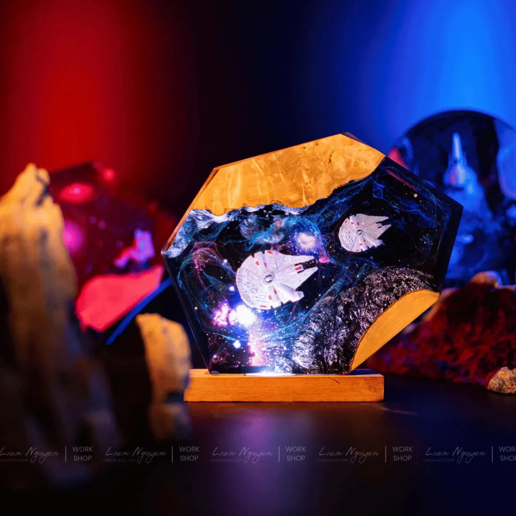Spaceship Night Light, Desk Decoration, Handmade for Bedroom, Perfect as a Gift