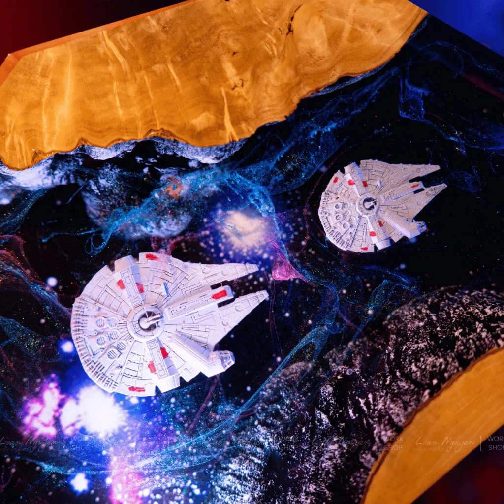Spaceship Night Light, Desk Decoration, Handmade for Bedroom, Perfect as a Gift