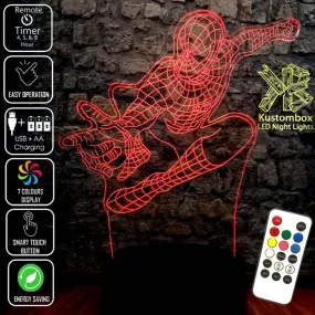 SPIDERMAN Personalised 3D LED Night Light Lamp