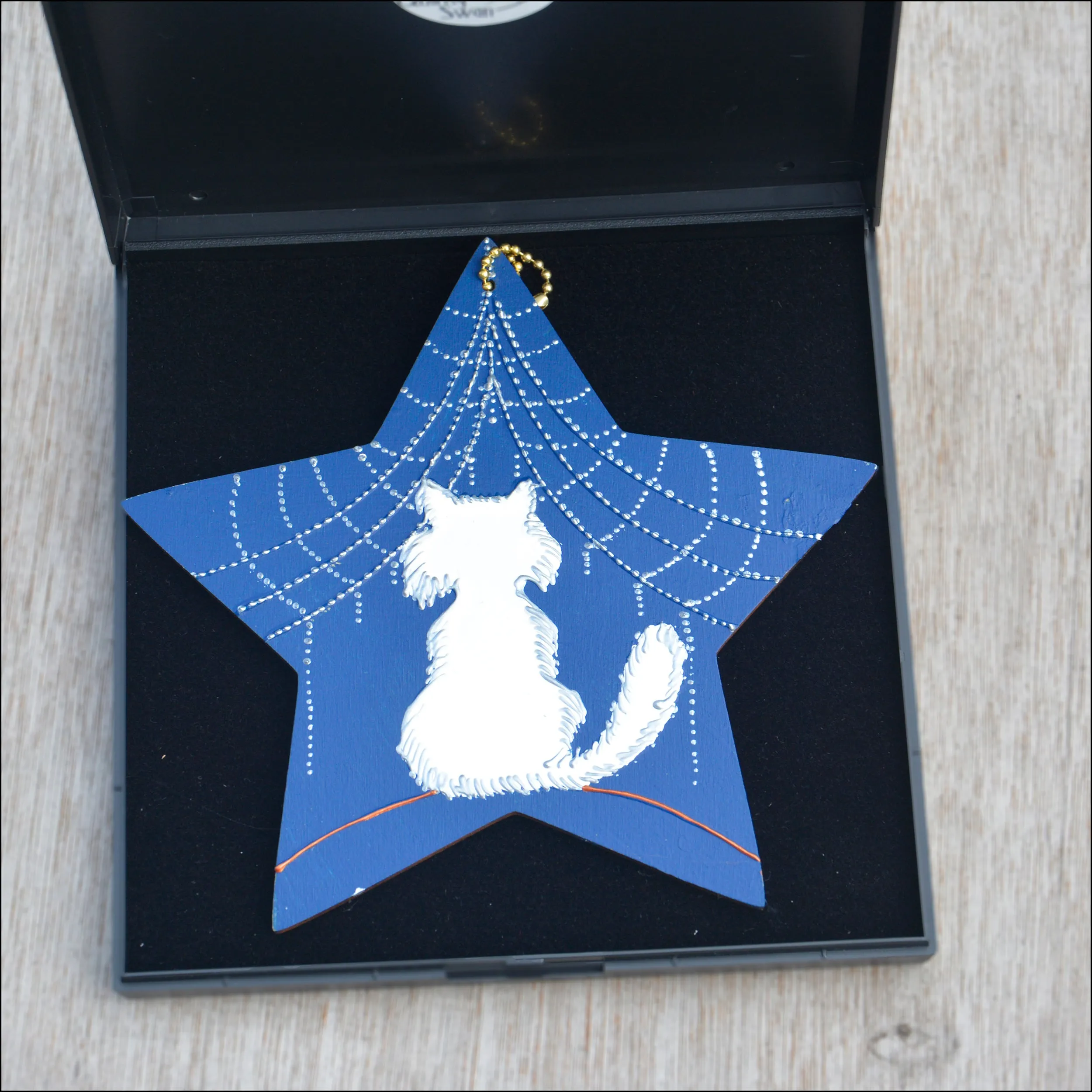 Star Cat Christmas Bauble Wall Hanging