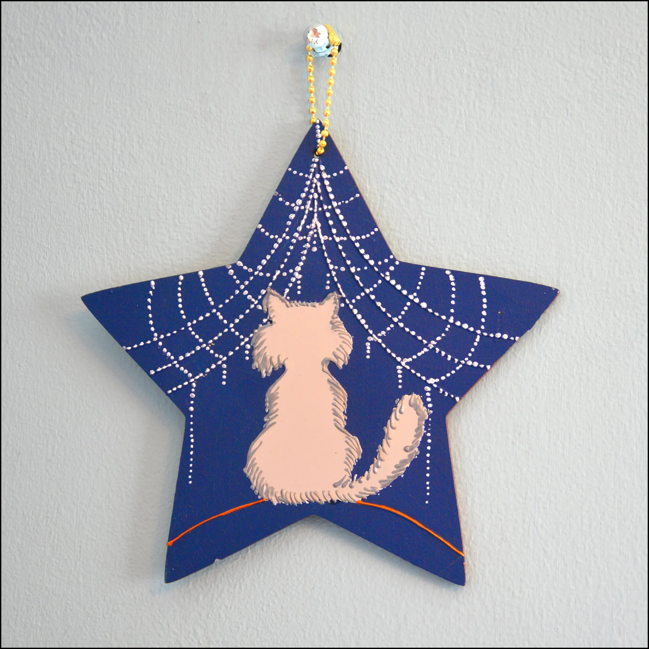 Star Cat Christmas Bauble Wall Hanging