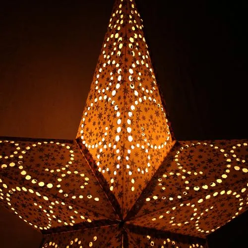 Star Lantern Light Shade - Choice of Colours