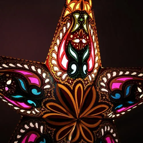 Star Lantern Light Shade - Choice of Colours