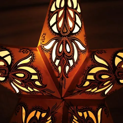 Star Lantern Light Shade - Choice of Colours
