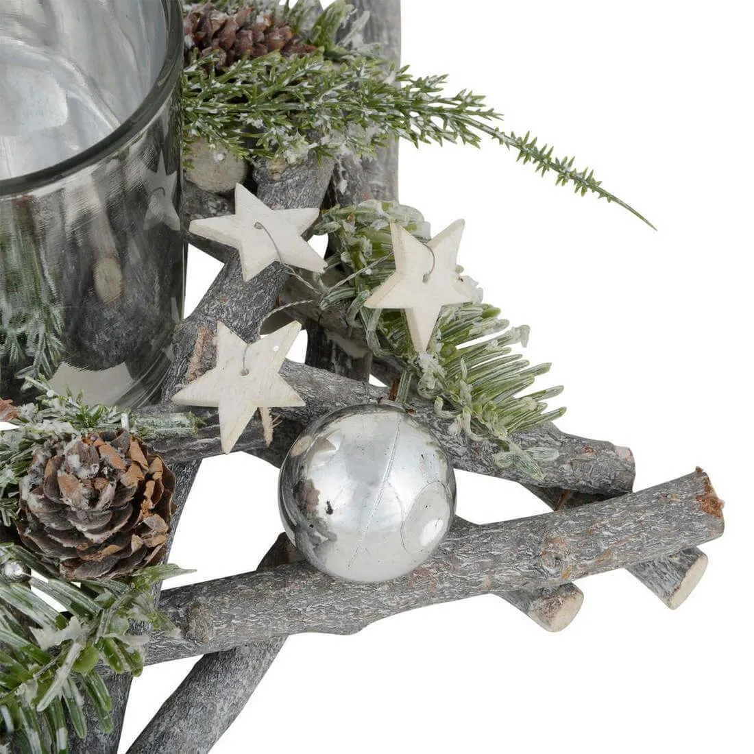 Star Wooden Tealight Candle Holder Christmas Decoration