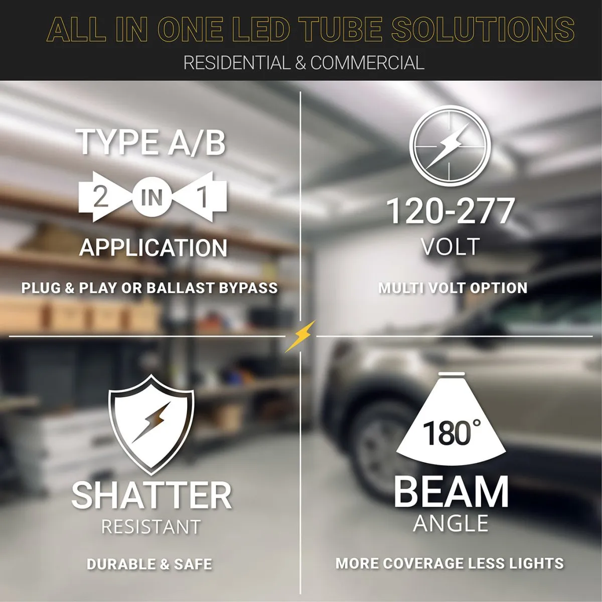 T5 LED Light Lights 4FT - 4000K - Type A&B - Plug and Play or Ballast Bypass - 24W - 3200LM - Double Ended - 30 Pack