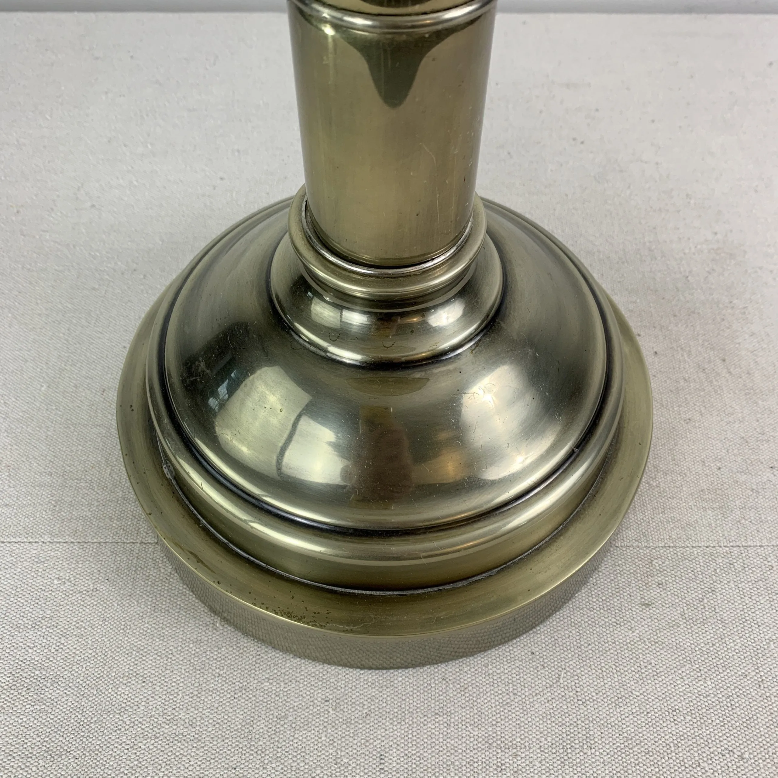 Table Lamp, Brass with Pewter Star Design, Tall