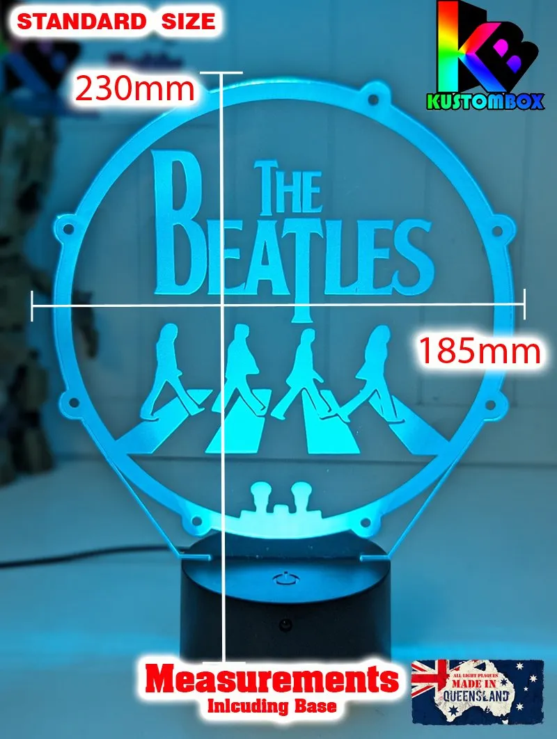 The Beatles Rock N Roll Music Legends Band 3D Led Night Light Lamp