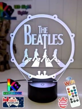 The Beatles Rock N Roll Music Legends Band 3D Led Night Light Lamp