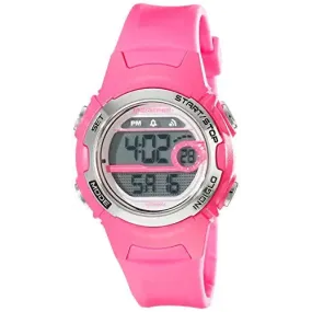 Timex Women's Marathon 50m Digital Display Night Light Pink Resin Watch T5K771