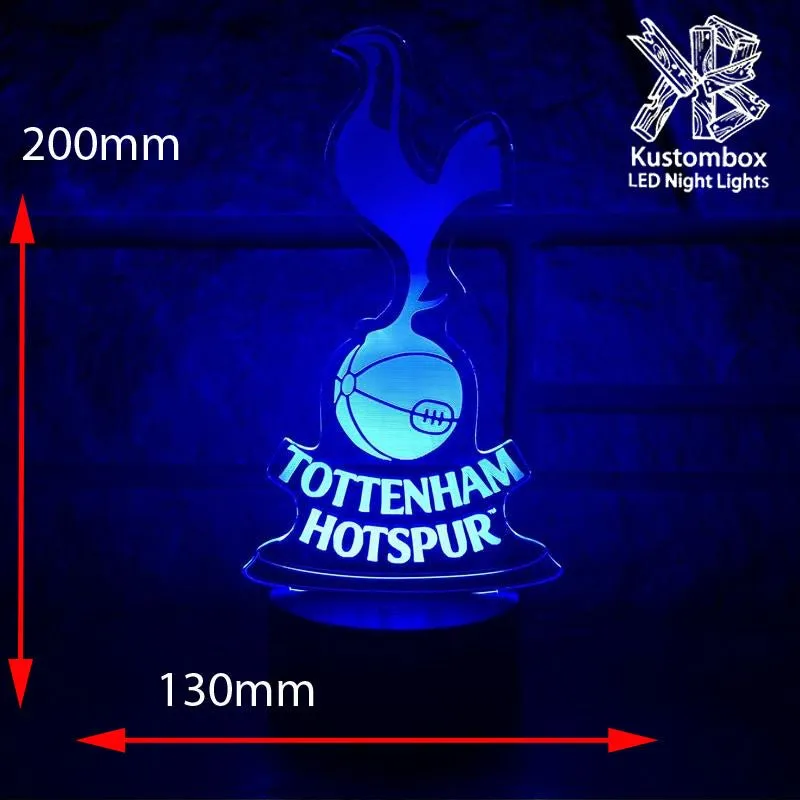 TOTTENHAM SPURS Football Soccer Club LED Night Light Lamp