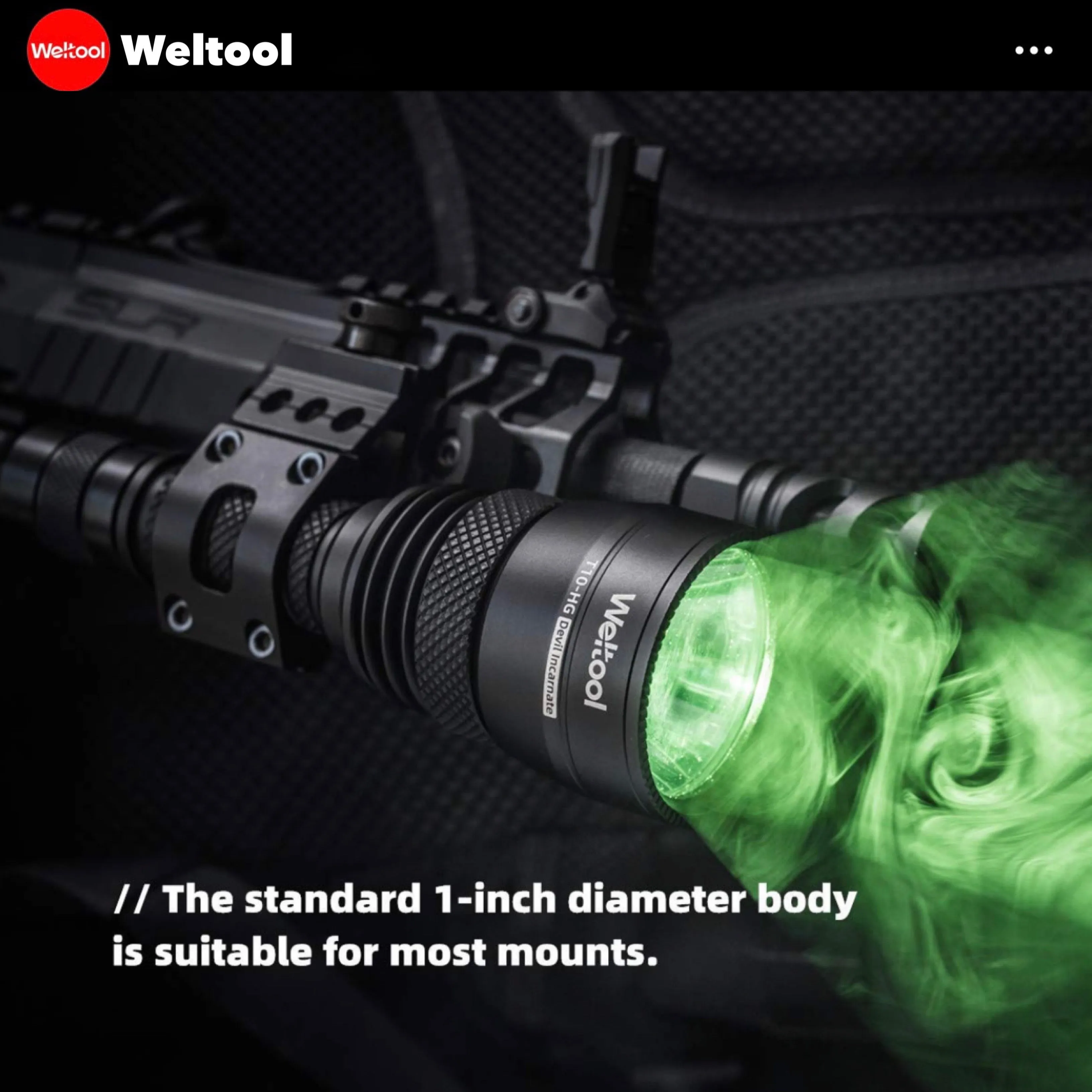 Weltool T10-HG Green Light 994 Lumens 795M Searchlight