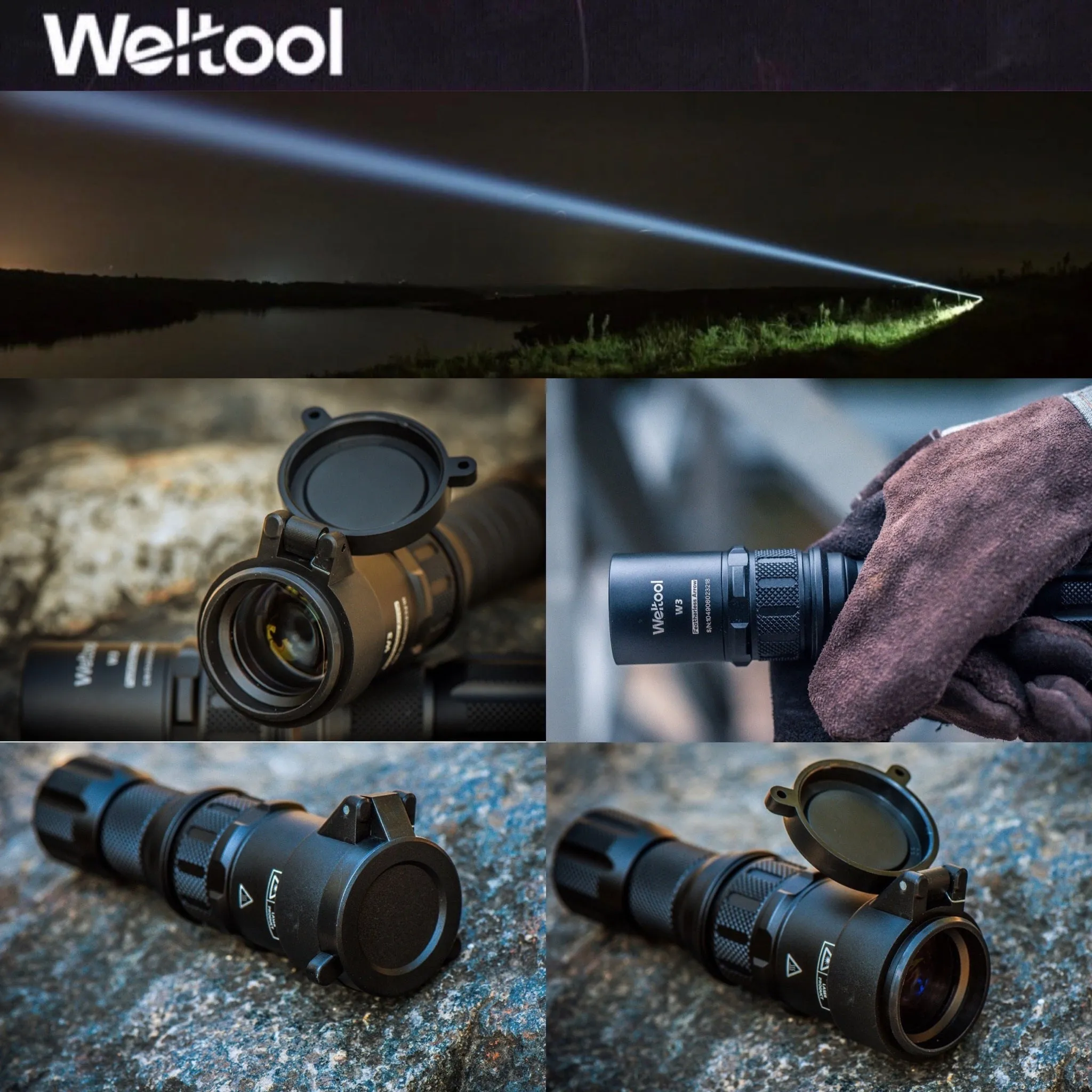 Weltool W3 LEP Flashlight 200LMS 180000CD 848M