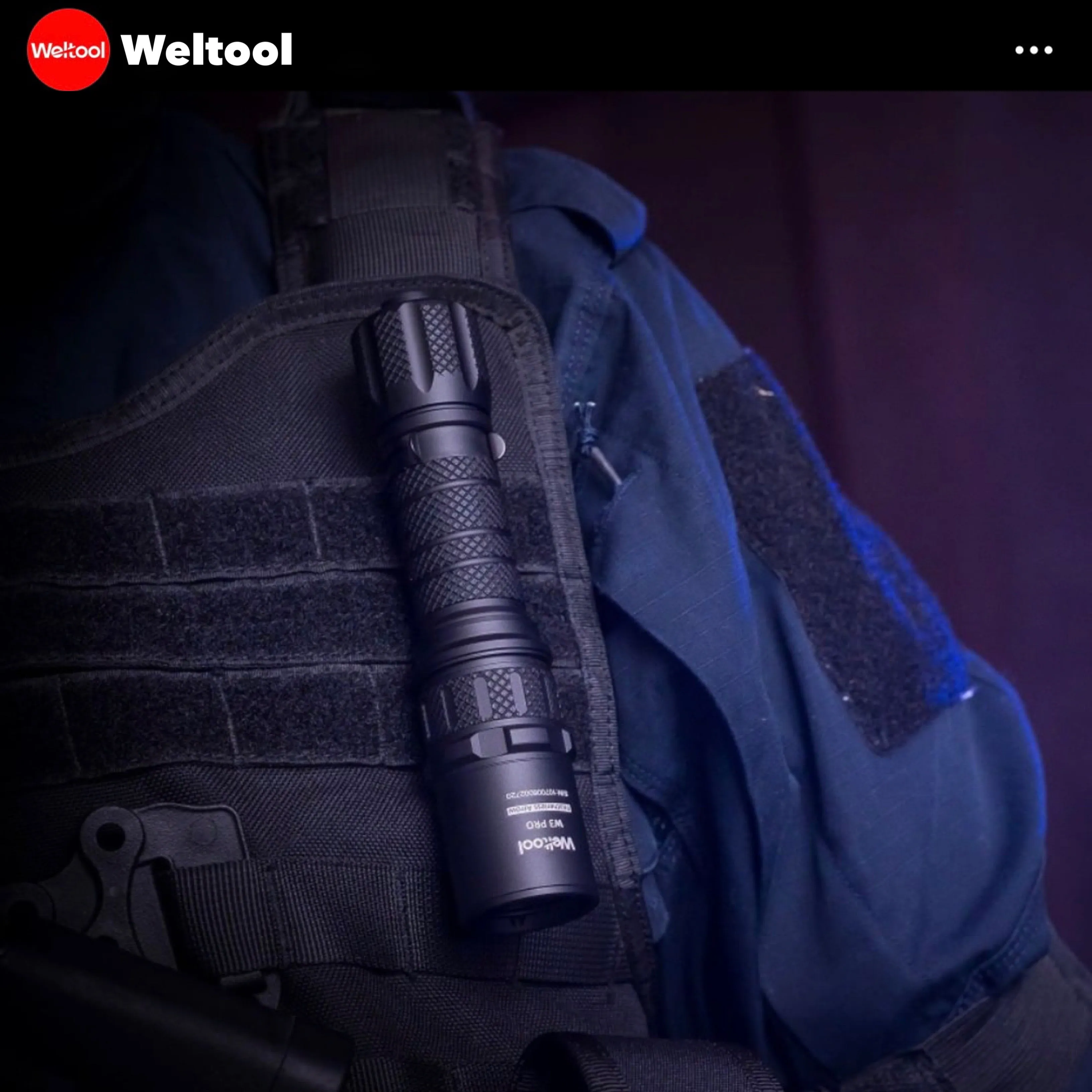 Weltool W3Pro Tactical Laser Flashlight 505LMS 363375CD 1205M