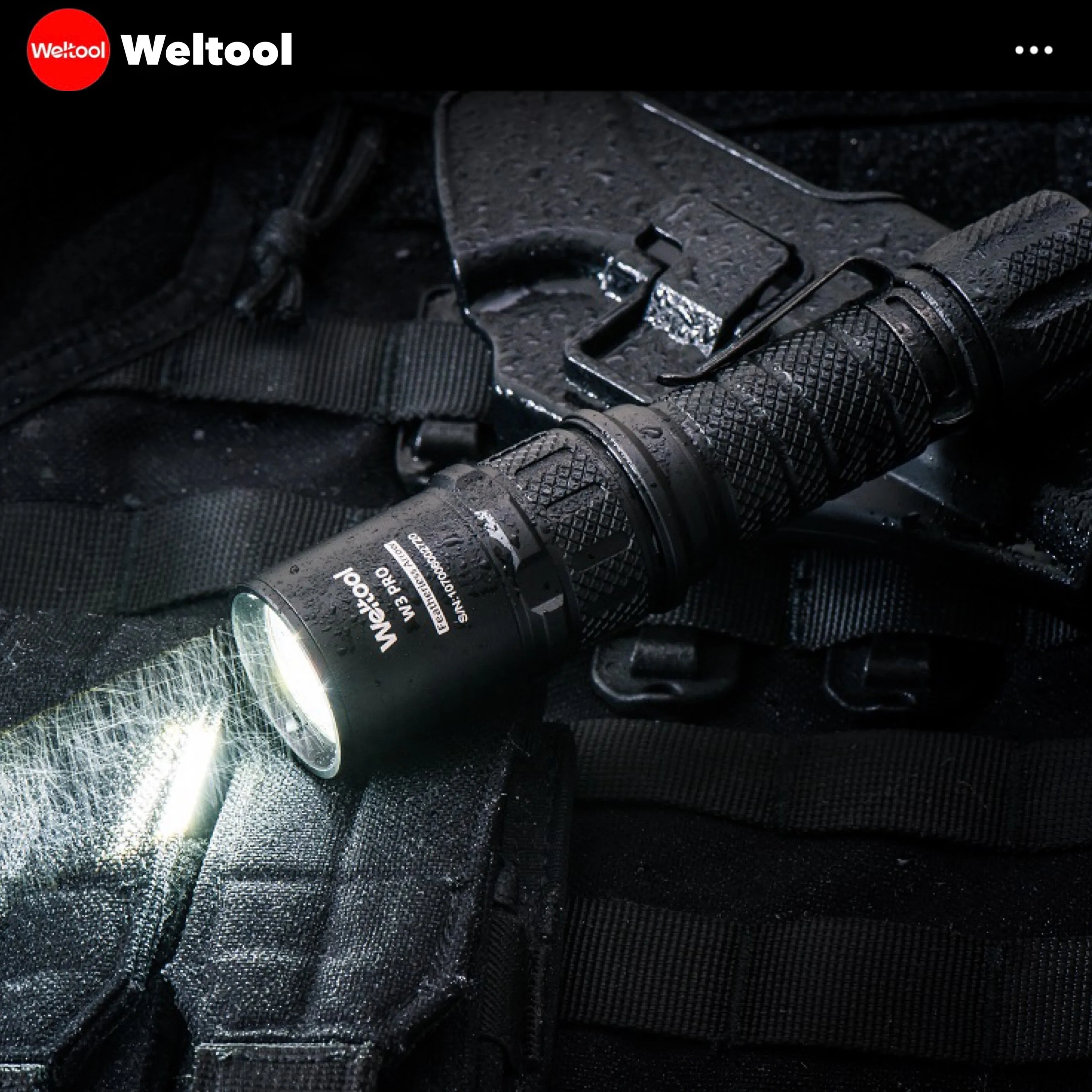 Weltool W3Pro Tactical Laser Flashlight 505LMS 363375CD 1205M