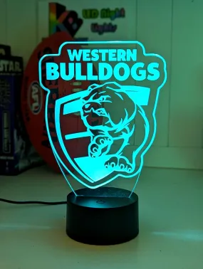 WESTERN BULLDOGS Australian Football Club 3D LED Night Light