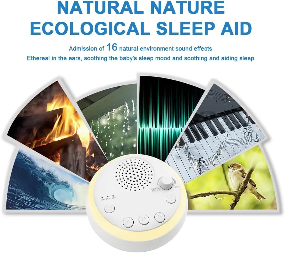 White Noise Machine with 16 Soothing Sounds