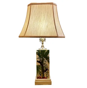 Wildwood Designs Ceramic Table Lamp, Monkeys in a Palm Tree, Shade Included