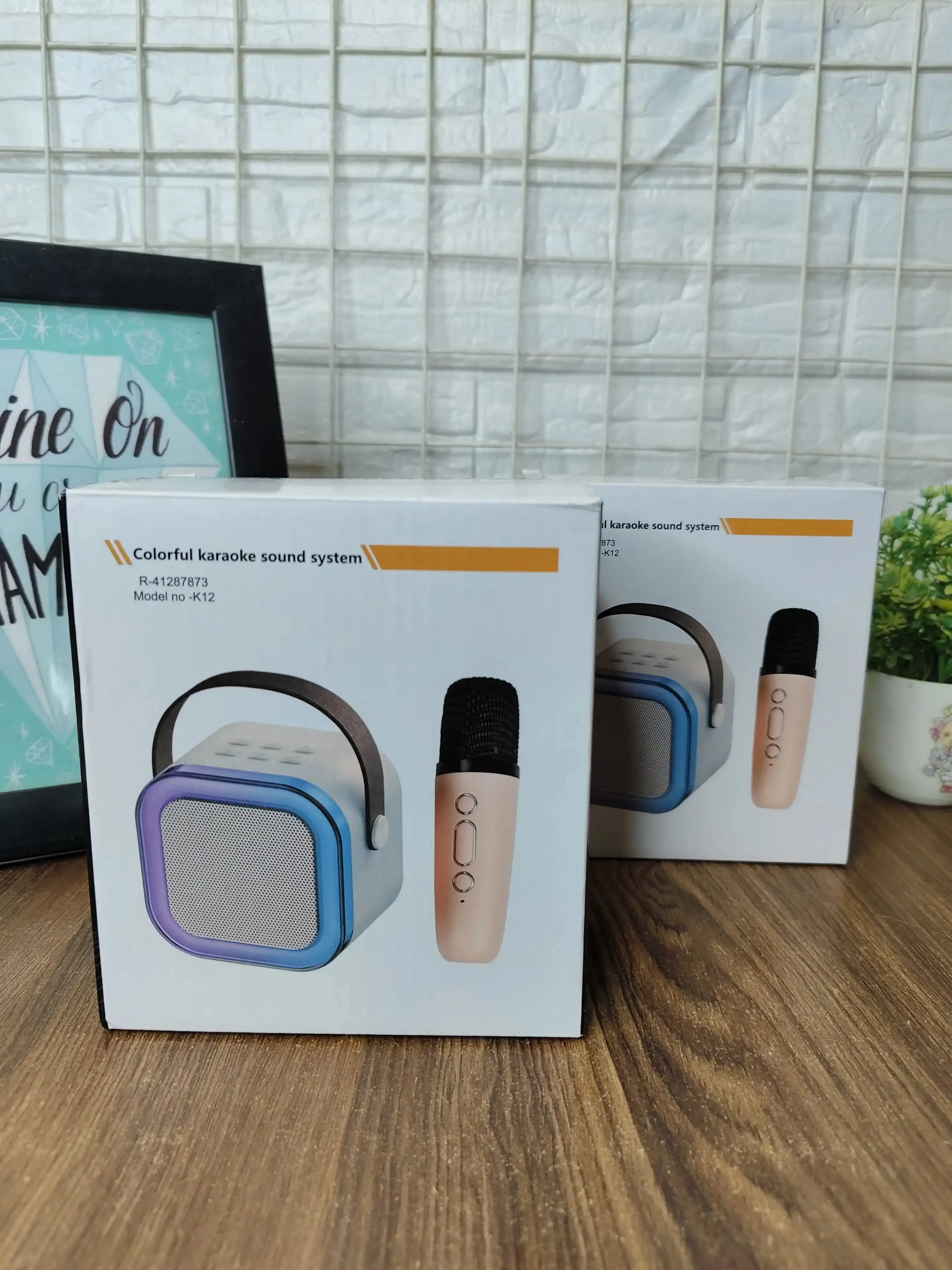 Wireless karaoke bluetooth speaker with mic