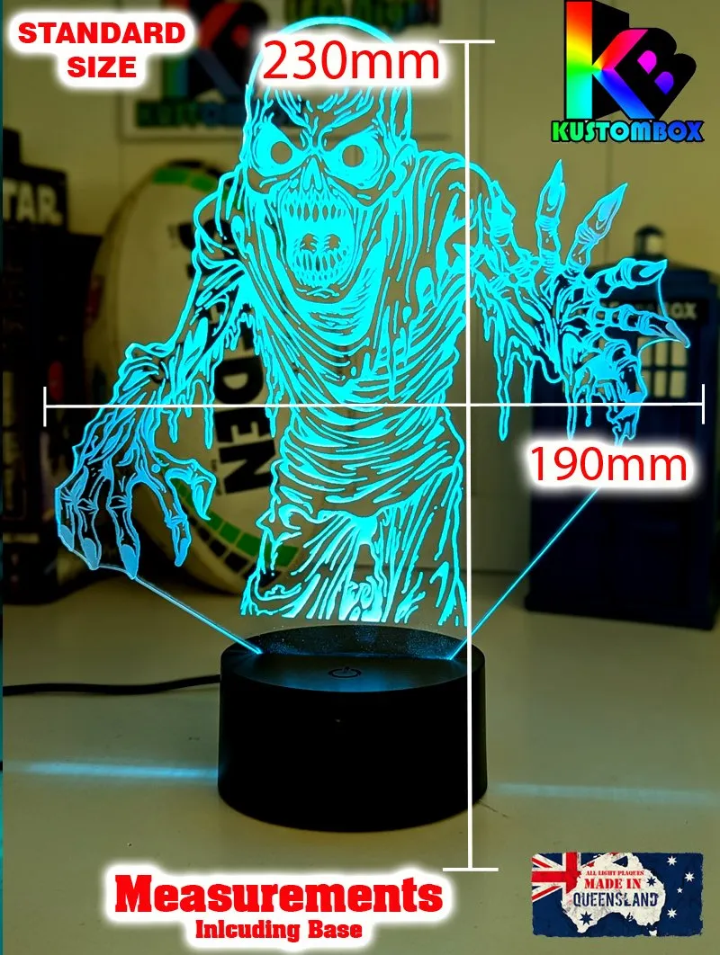 Zombie Walking Dead Skeleton 3D LED Night Light Lamp