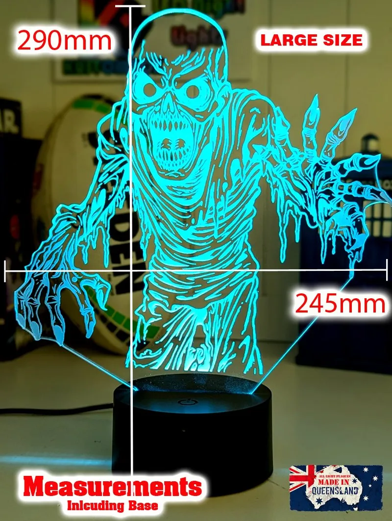Zombie Walking Dead Skeleton 3D LED Night Light Lamp